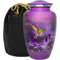 Trupoint Memorials Natures Peace Hummingbird Adult Large Cremation Urn for Human Ashes - With Velvet Bag