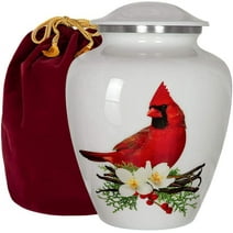Trupoint Memorials Peace Harmony Red Cardinal Large Adult Cremation Urn For Human Ashes