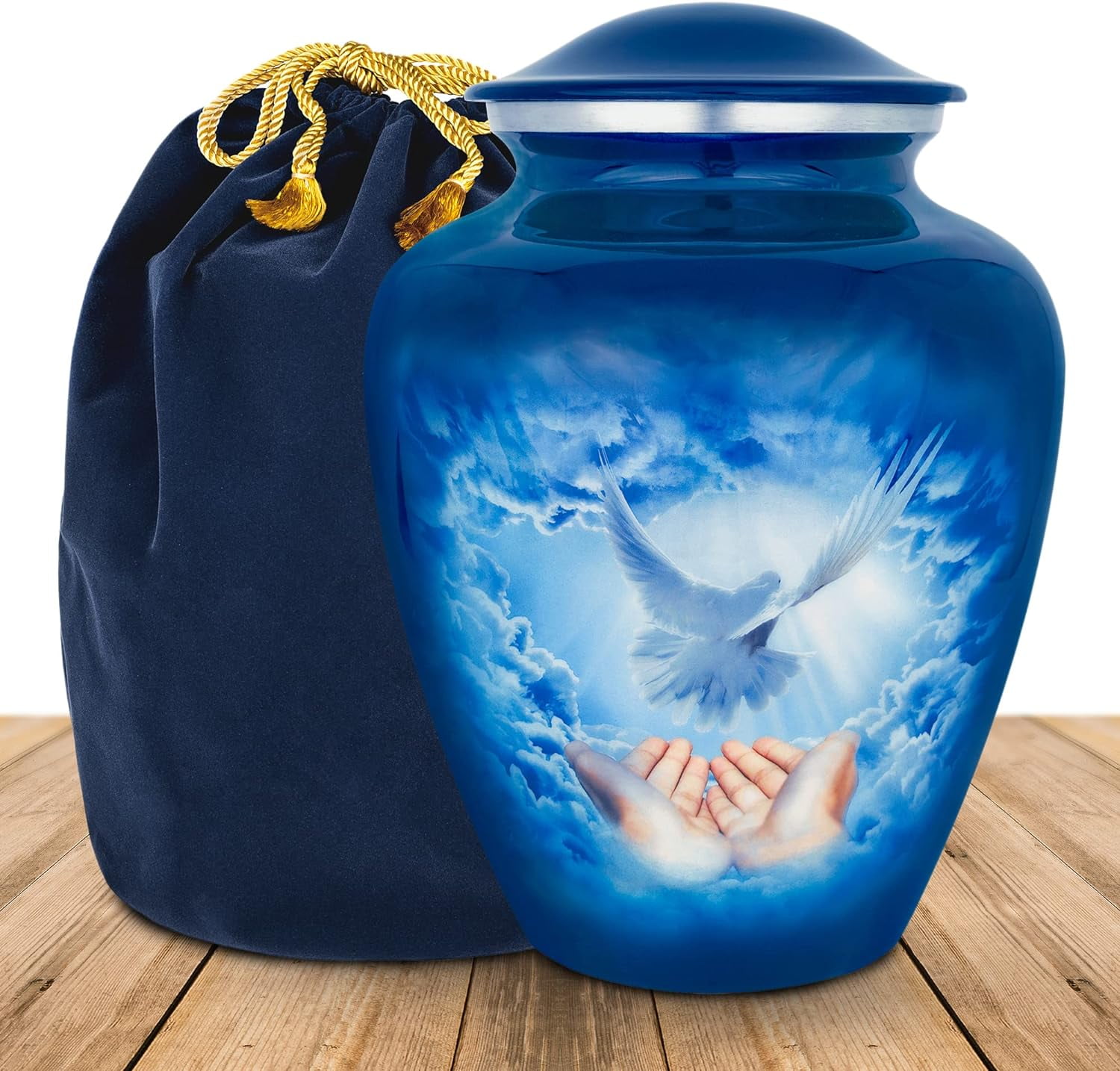 Divit Shilp Cremation Urn for Human Ashes with Velvet Bag, for Adults up to  200 lbs | Funeral Burial Urns (Angel Wings, Adult) : Amazon.in: Home &  Kitchen