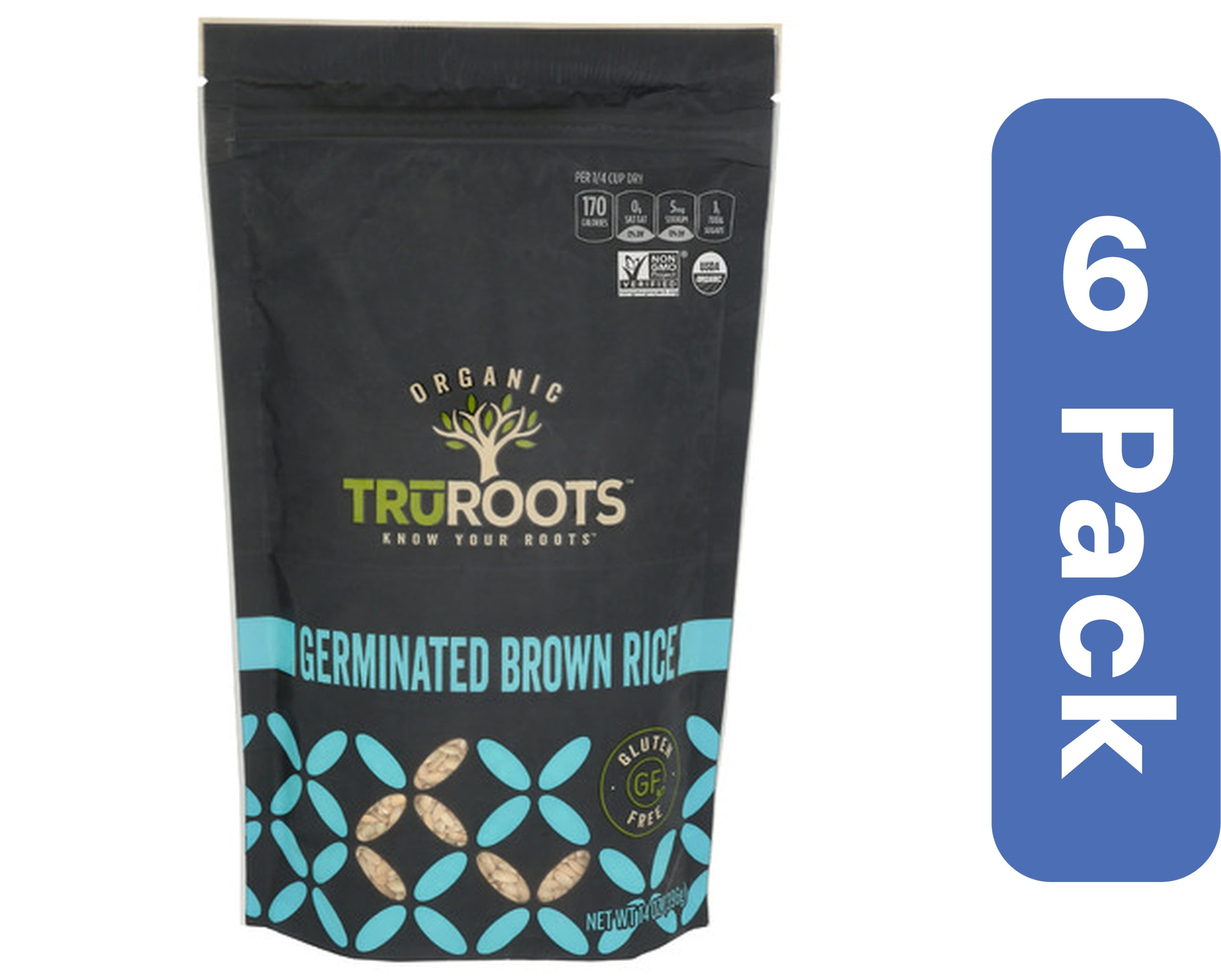 Truroots Brown Rice Guaranteed 14 oz (Pack Of 6)