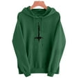 thumbnail image 1 of Trushirts Women's Distressed Cross Hoodie - Mint Green, Size XL - Gothic Streetwear, 100% Polyester Relaxed Fit, 1 of 4