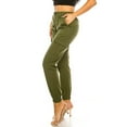 thumbnail image 1 of VOONCAS Women's Green Cargo Pants Size S - 100% Polyester Lightweight Wrinkle Resistant, Tapered Leg with Multiple Pockets, Elastic Cuff for Casual Daily/Outdoor/Work Wear, 1 of 7
