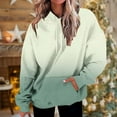 thumbnail image 1 of Trushirts Women's Green Ombre Hoodie, XL Size Oversized Fit with Kangaroo Pocket, Polyester Breathable Casual Hoodie for Daily Errands & Lounging, 1 of 4
