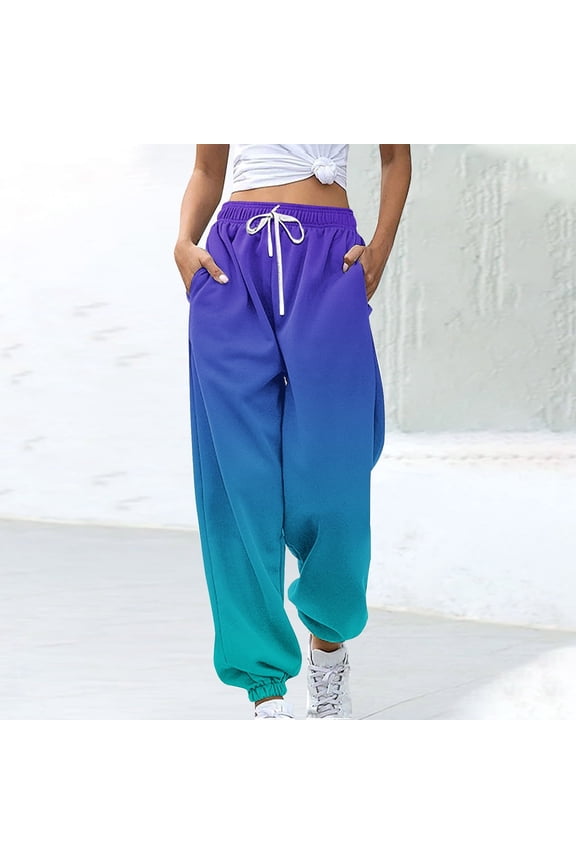 Women's Loose Fit Mint Green Jogger Pants (XL) - Polyester Fabric, Drawstring Waist, Elastic Cuffs & Side Pockets