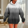 thumbnail image 1 of Trushirts Women's Ombre Gray Hoodie - M, Oversized Stretchy Casual Wear with Drawstring Hood & Kangaroo Pocket, Versatile Loungewear, 1 of 5