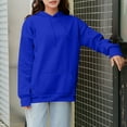 thumbnail image 1 of VOONCAS Women's S Blue Hoodie - 100% Polyester, Relaxed Fit, Drawstring, Kangaroo Pocket, Easy Care, 1 of 8
