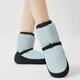 thumbnail image 1 of Womens Light Blue Puffy Boots - Warm Nylon Spandex, Elastic Cuff & Adjustable Strap, Non-Slip Reinforced Sole for Indoor Outdoor, Size XXS to XL,Size XL, 1 of 7