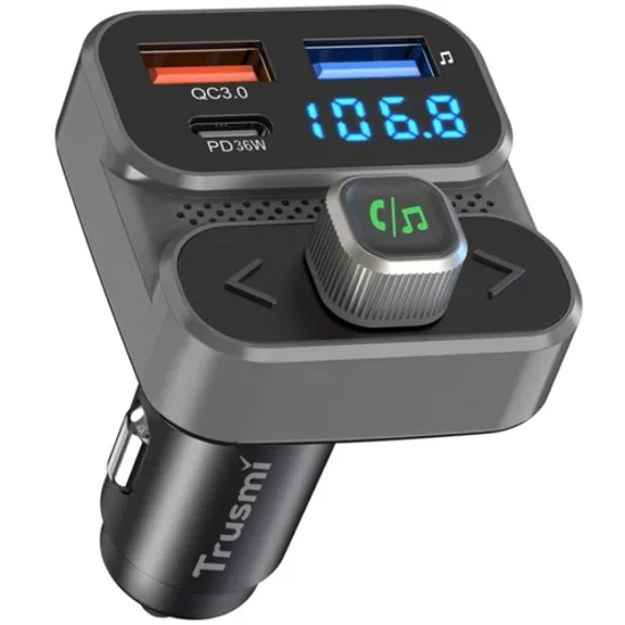 Trusmi 54W Usb & Type C Car Adapter With Fm Transmitter