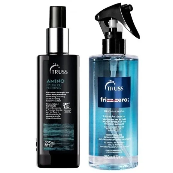 Truss Amino Miracle Heat Protectant Spray with Truss Frizz Zero Bundle