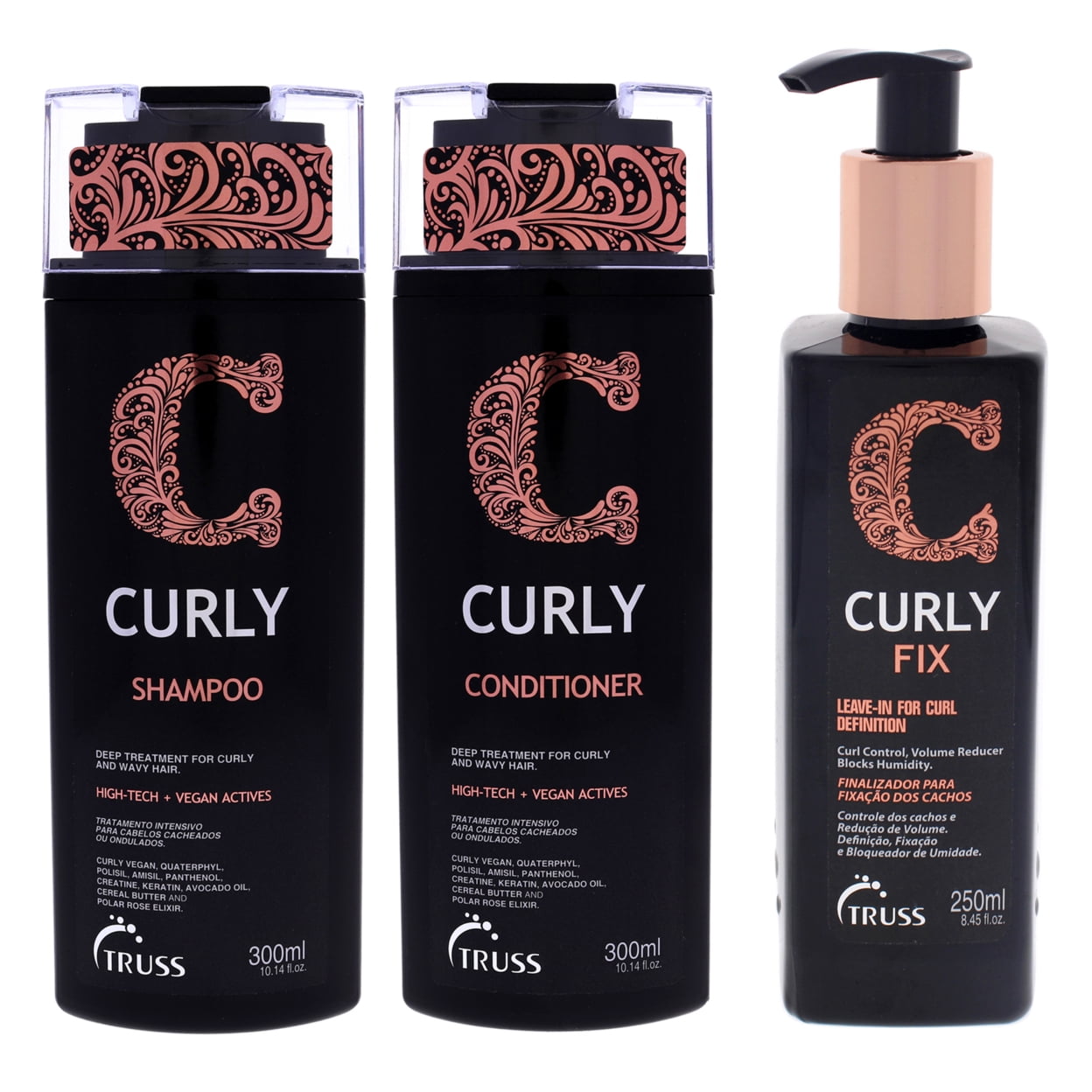 Truss Curly Shampoo and Conditioner and Fix Cream Kit