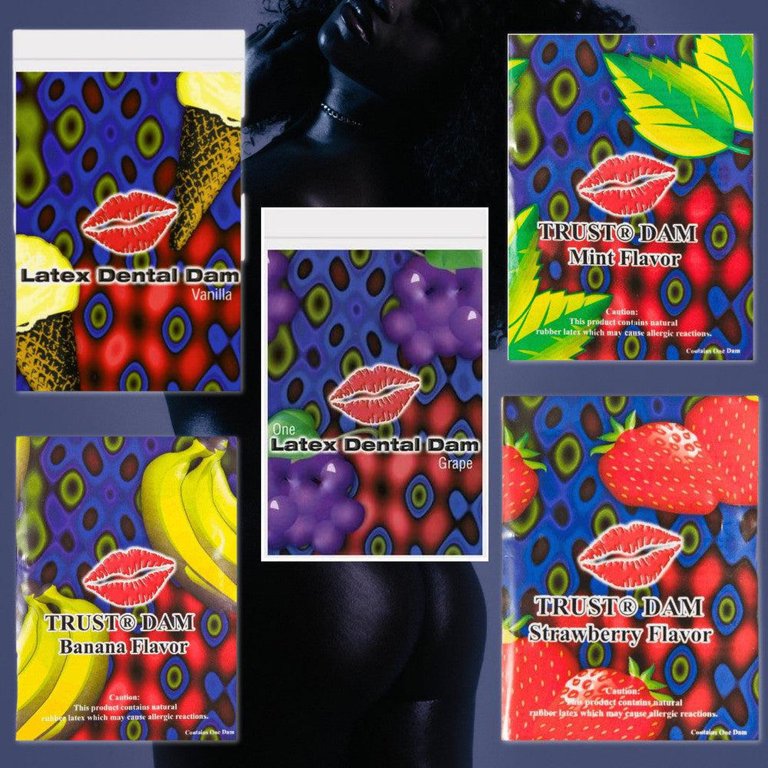 Elmar Dam 「Flavours」 Trust Assorted Flavored Dental Dams | 50-Pack - Walmart.com