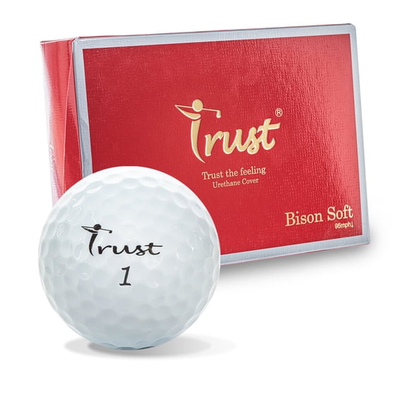 Trust Bison Soft K5 Edition. Urethane Cover, Swing Speed Below 95 mph (White, 1 Dozen)