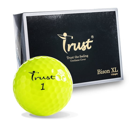 Trust Bison XL K5 Edition. Urethane Cover, Swing Speed Above 115 mph (Yellow, 1 Dozen)