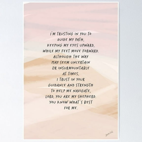 Trust - Christian Encouragement Art Poster- Unframed Poster | Wall Art | Perfect For Home Decor & Gifts, 8x12