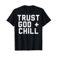 thumbnail image 1 of Trust God Chill Funny Jesus Faith Religious Christian Gift Vintage Men T-Shirt, 1 of 5