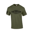 thumbnail image 1 of Trust God Not Government Christian American Flag Mens Christian Short Sleeve T-Shirt Graphic Tee-Military-4xl, 1 of 4