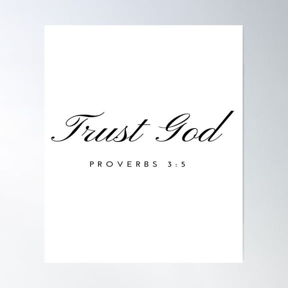 Trust God Poster Wall Art, Modern Wall Decor For Living Room Bedroom, 12x18 UNFRAMED