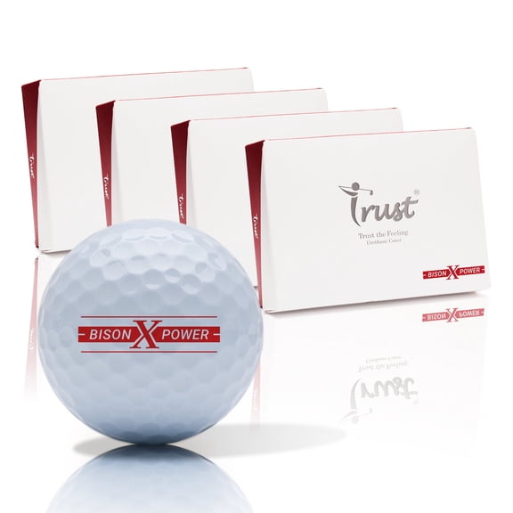 Trust Golf Ball, Bison X Power, 2024 K9 Model, Designed for Pros and Low Handicappers, for Swing Speed Above 105 Mph, Soft Feeling, Straight and Max Distance, Urethane Cover, (White-48 Balls)