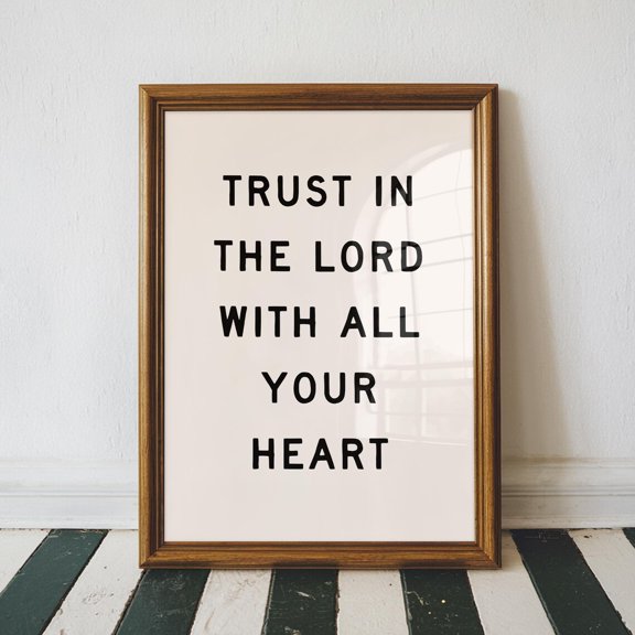 Trust In Lord Farmhouse Scripture Wall Art Home Decor