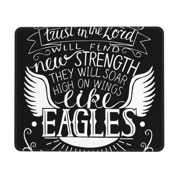 Trust In Lord Powerful Quotes Mouse Pad Non-Slip Rubber Gaming Mousepad Rectangle for Computers Laptop 10 x 12 inch