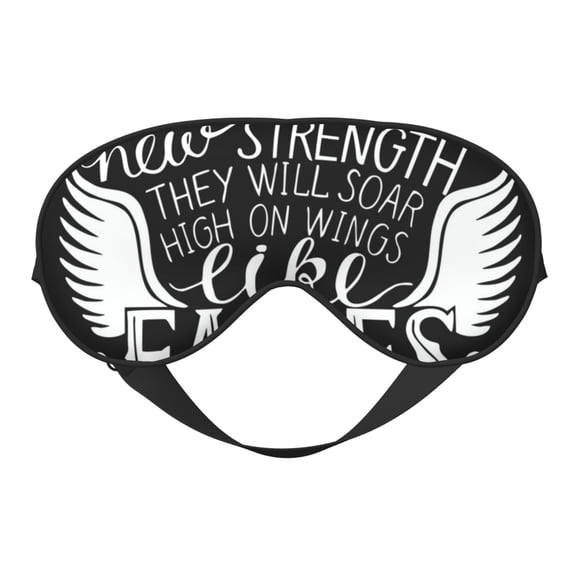 Trust In Lord Powerful Quotes Soft Faux Silk Sleep Mask, Eye Mask, Reversible Double-Sided for Travel, Shift Work, Meditation