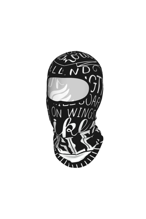 Trust In Lord Powerful Quotes Unisex Balaclava Ski Mask Full Face Cover for Cold Weather & UV Protection, Breathable Cooling Helmet Liner