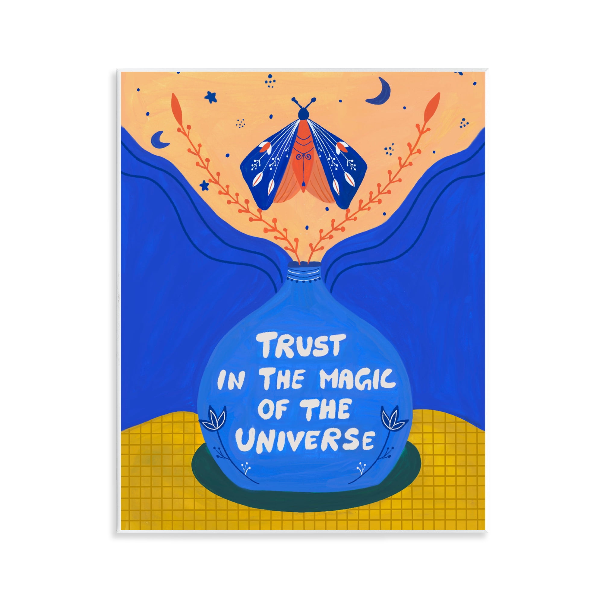 Trust In Magic Of Universe Wall Plaque Art, design by Nabeela Rumi