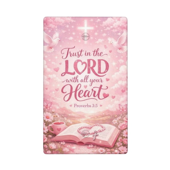 Trust In The Lord Decorative Blank Wall Plate Cover, Polycarbonate Switch Plate