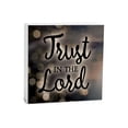 thumbnail image 1 of Trust In The Lord Silvery Mist Shiny Dots 5 x 5 Wood Tabletop Sign Plaque, 1 of 5