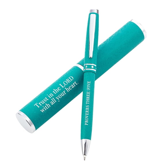 Trust In The Lord Teal Gift Pen  Proverbs 3:5