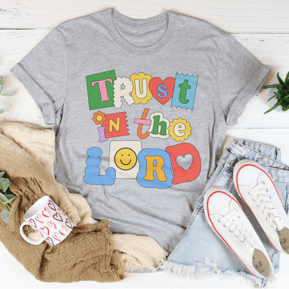 Trust In The Lord Tee Black Heather S Peachy Sunday T-Shirt