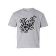 thumbnail image 1 of Trust In The Lord Youth Unisex Kids Christian Short Sleeve T-shirt Graphic Tee Graphic Tee-Sports Grey-large, 1 of 4