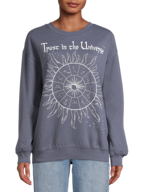 Trust In the Universe Juniors Graphic Sweatshirt