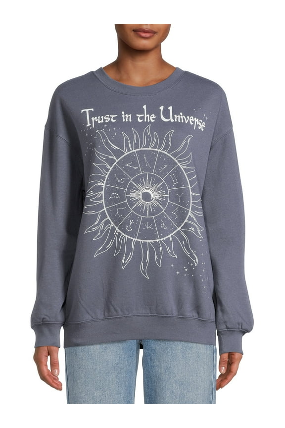 Trust In the Universe Juniors Graphic Sweatshirt