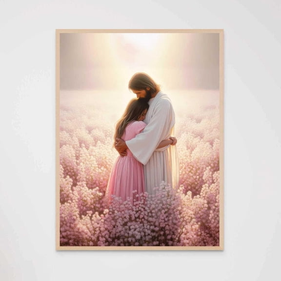 Trust Jesus Today Christian Prints With Woman Picture Of Christ Girl Bible Art Decor Unframed Paper Print