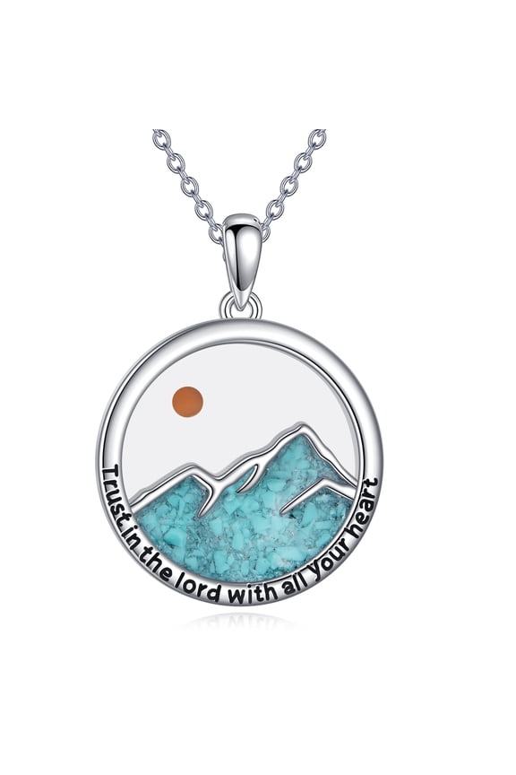 Trust In the Lord with All Your Heart Necklace S925 Sterling Silver Mustard Seed Pendant Necklaces Proverbs 3 5-6 Bible Verse Faith Inspirational Jewelry Gifts for Women