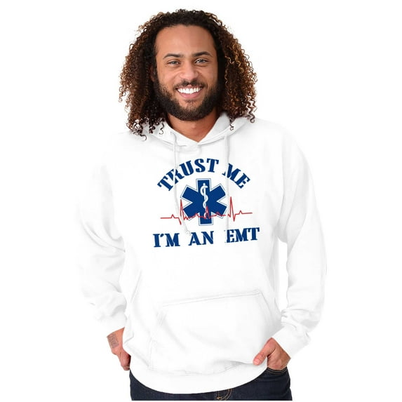 Trust Me An EMT Emergency Medical Tech Unisex Plus Fleece Graphic Hoodie Brisco Brands 2X