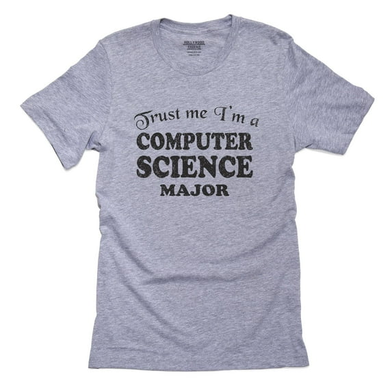 Trust Me I'm A Computer Science Major - Funny Graphic Men's Grey T-Shirt