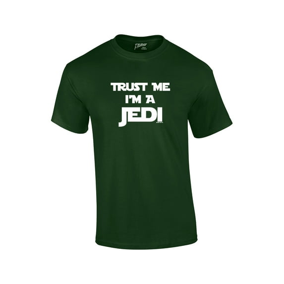 Trust Me I'm A Jedi Short Sleeve T-shirt Funny Retro Humorous Saracastic -Forest-XL