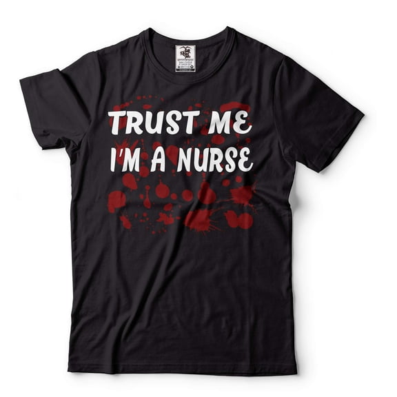 Trust Me I'm A Nurse Shirt Nurse Halloween Costume Halloween Gifts Womens Halloween Outfit (XX-Large Black)