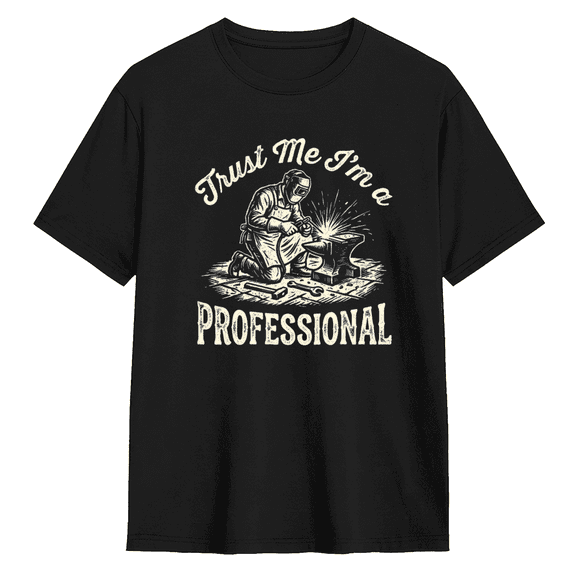 Trust Me I'm A Professional Doctor Skeleton Cool Graphic Tee for Men, Nurse Gift Cotton Short Sleeves T-Shirt