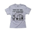 thumbnail image 1 of Trust Me I'm A Scientist - Cool Lab Graphic Boy's Cotton Youth Grey T-Shirt, 1 of 2