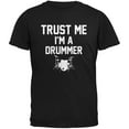 thumbnail image 1 of Trust Me Im A Drummer Black Adult T-Shirt - Large, 1 of 1