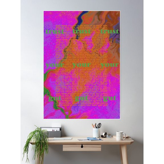 Trust: Moody Print Series Poster Wall Art, Modern Wall Decor For Living Room Bedroom, 8x12 UNFRAMED