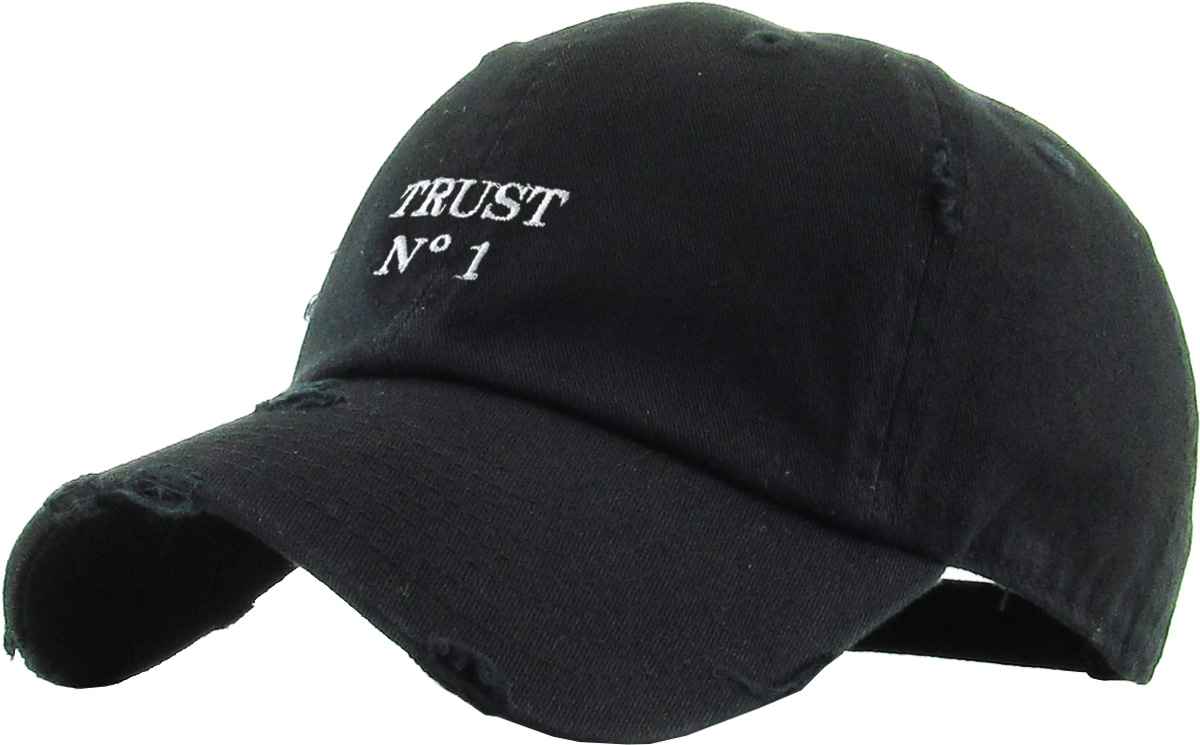 Trust No 1 Vintage Distressed Dad Hat Baseball Cap Polo Style - image 1 of 4