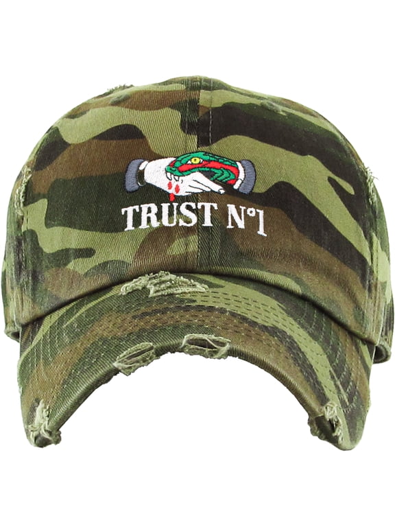Trust No1 Snake Vintage Distressed Dad Hat Cotton Adjustable Baseball Cap