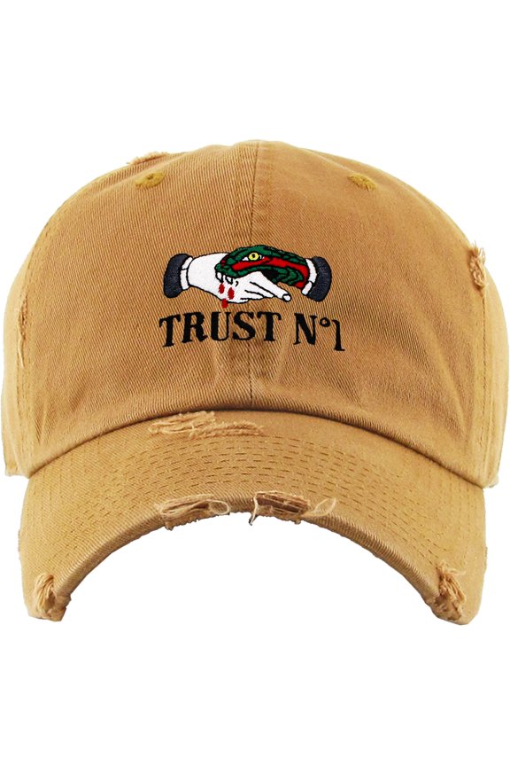 Trust No1 Snake Vintage Distressed Dad Hat Cotton Adjustable Baseball Cap
