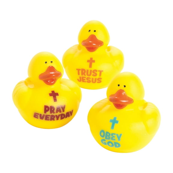Trust Obey Pray Rubber Duckies - Party Favors - 12 Pieces