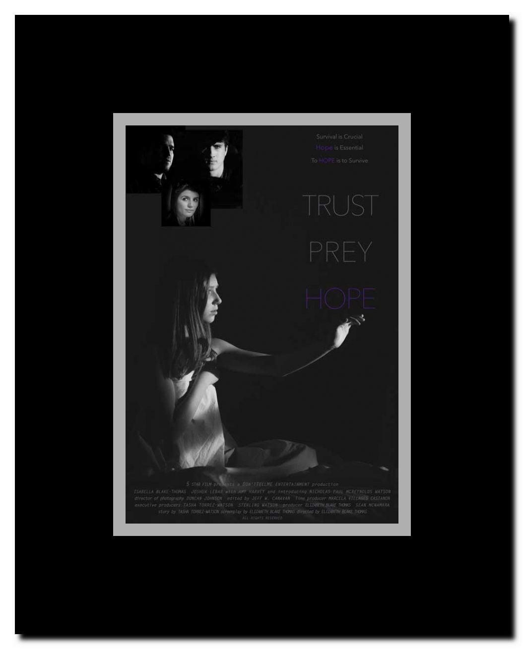 Trust Prey Hope Framed Movie Poster