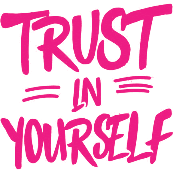 Trust in Yourself Quote Positive Life Motivation Inspiration Quotes Saying Wall Art Sticker Designs Vinyl Stickers For Home House Walls Rooms Windows Garage Bedroom Decoration Size (28x28 inch)